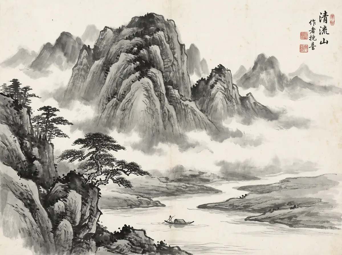 新葡京水墨山水画展示留白美学