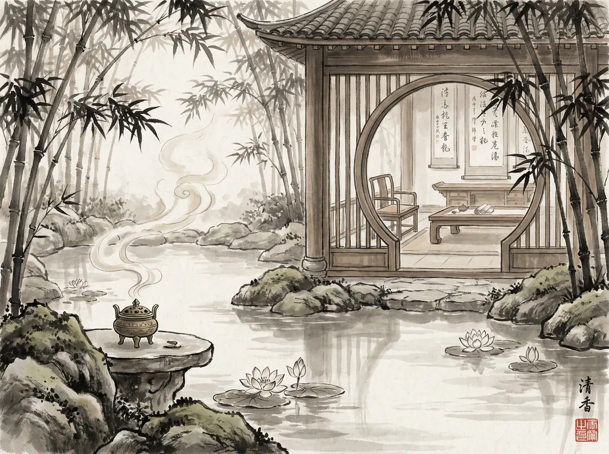 新葡京水墨养生阁温泉池与竹林环绕的东方水疗中心